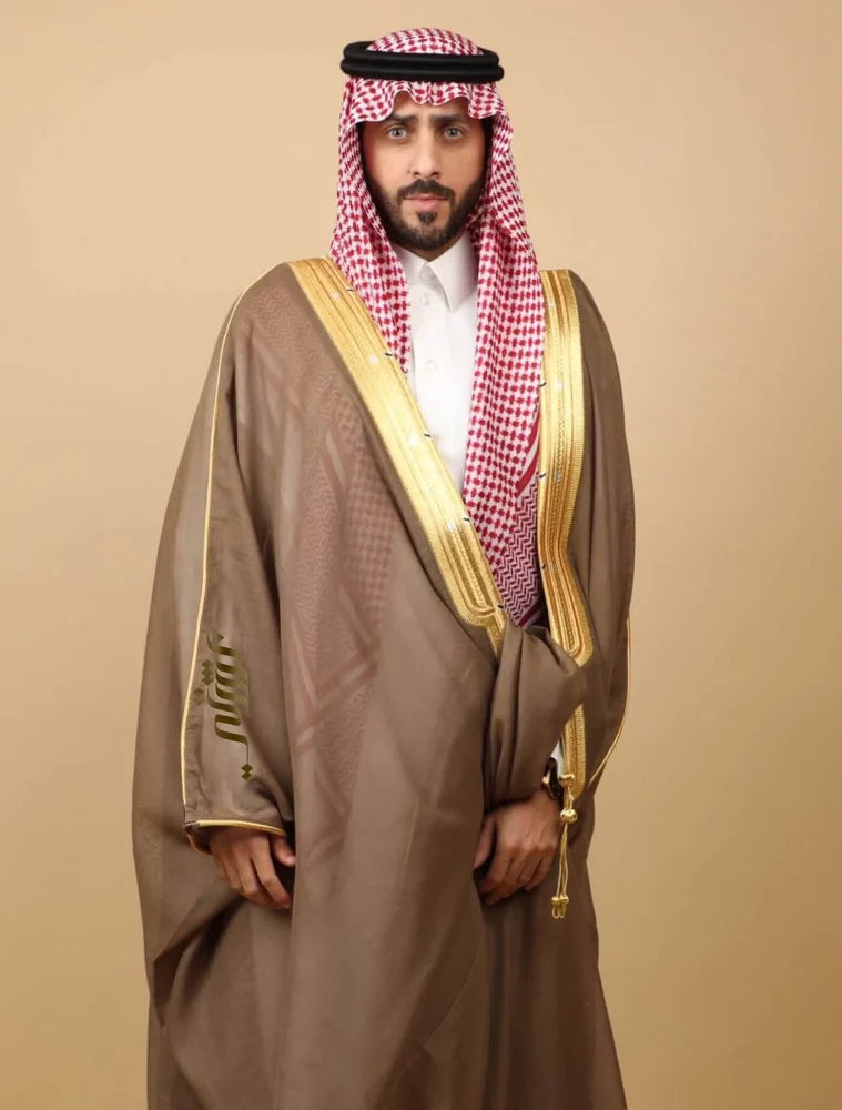 OVERCOAT ARAB BROWN BISHT CLOAK - Arewa Collections