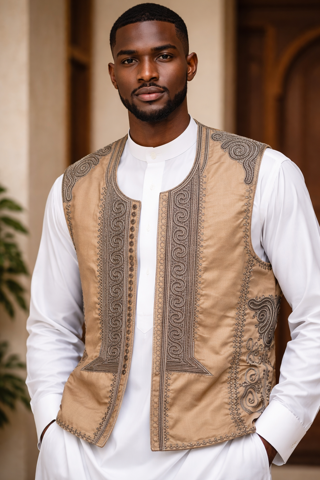 Gilet pour homme arabe