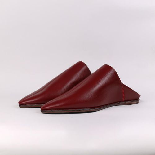 Burgundy et 100% Leather Babouche