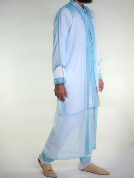 Royal Sky Blue Jabador - Arewa Collections