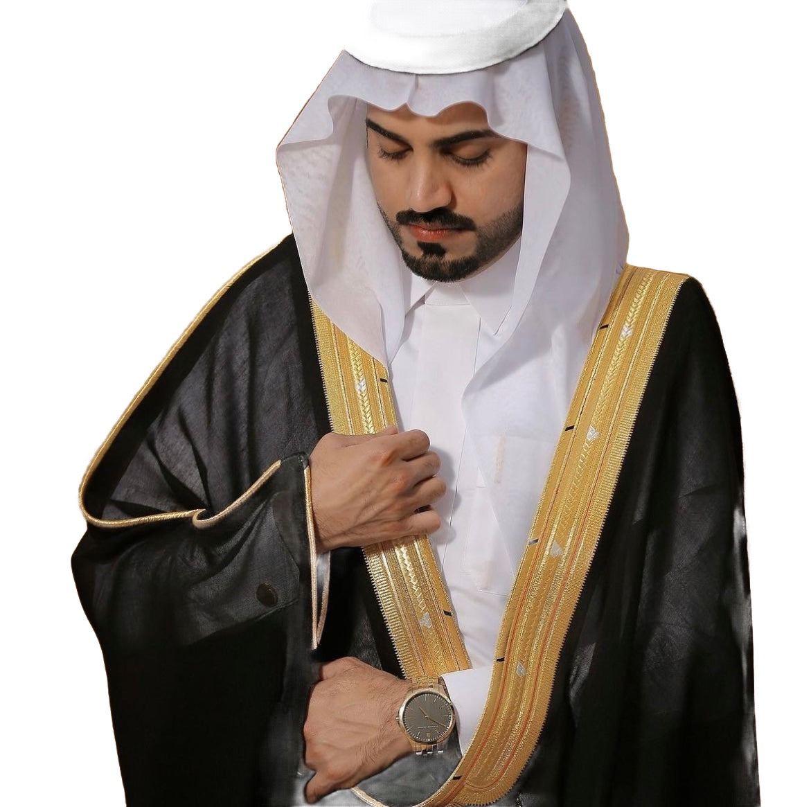 OVERCOAT BLACK SAOUDI BISHT - Arewa Collections