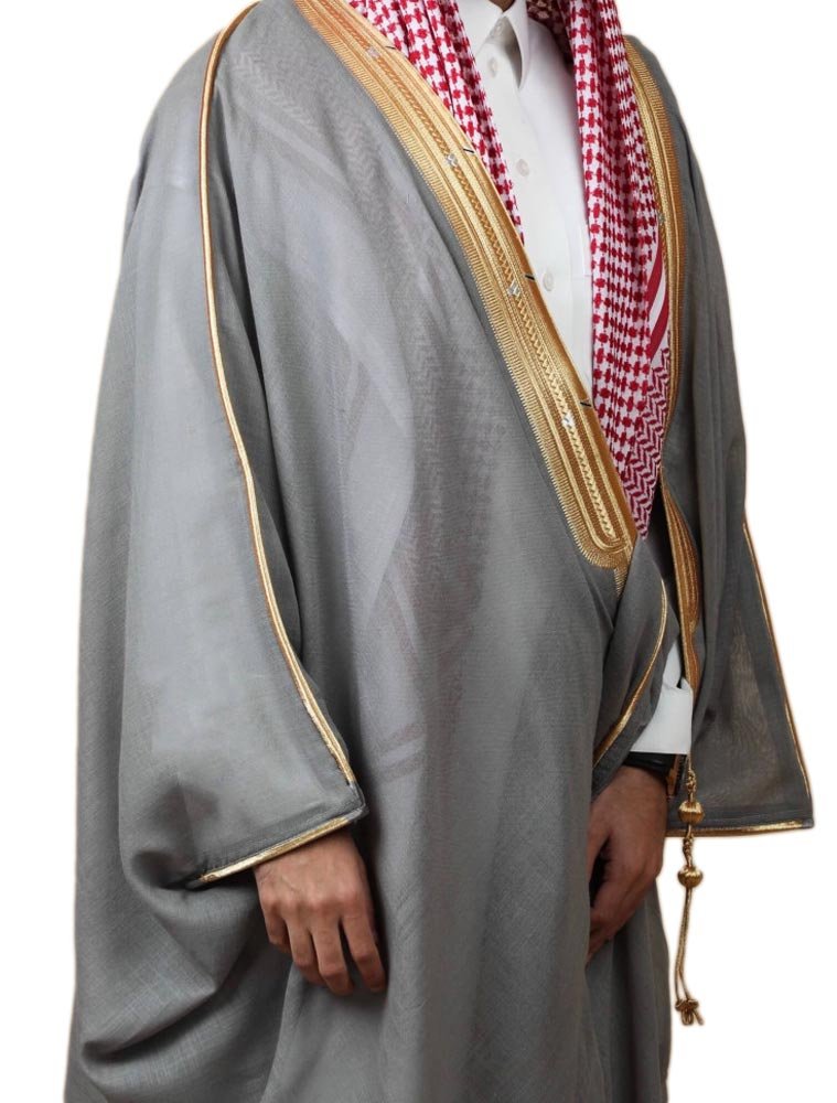 OVERCOAT ARAB GREY BISHT CLOAK - Arewa Collections
