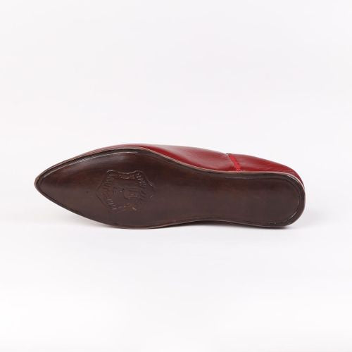 Burgundy et 100% Leather Babouche