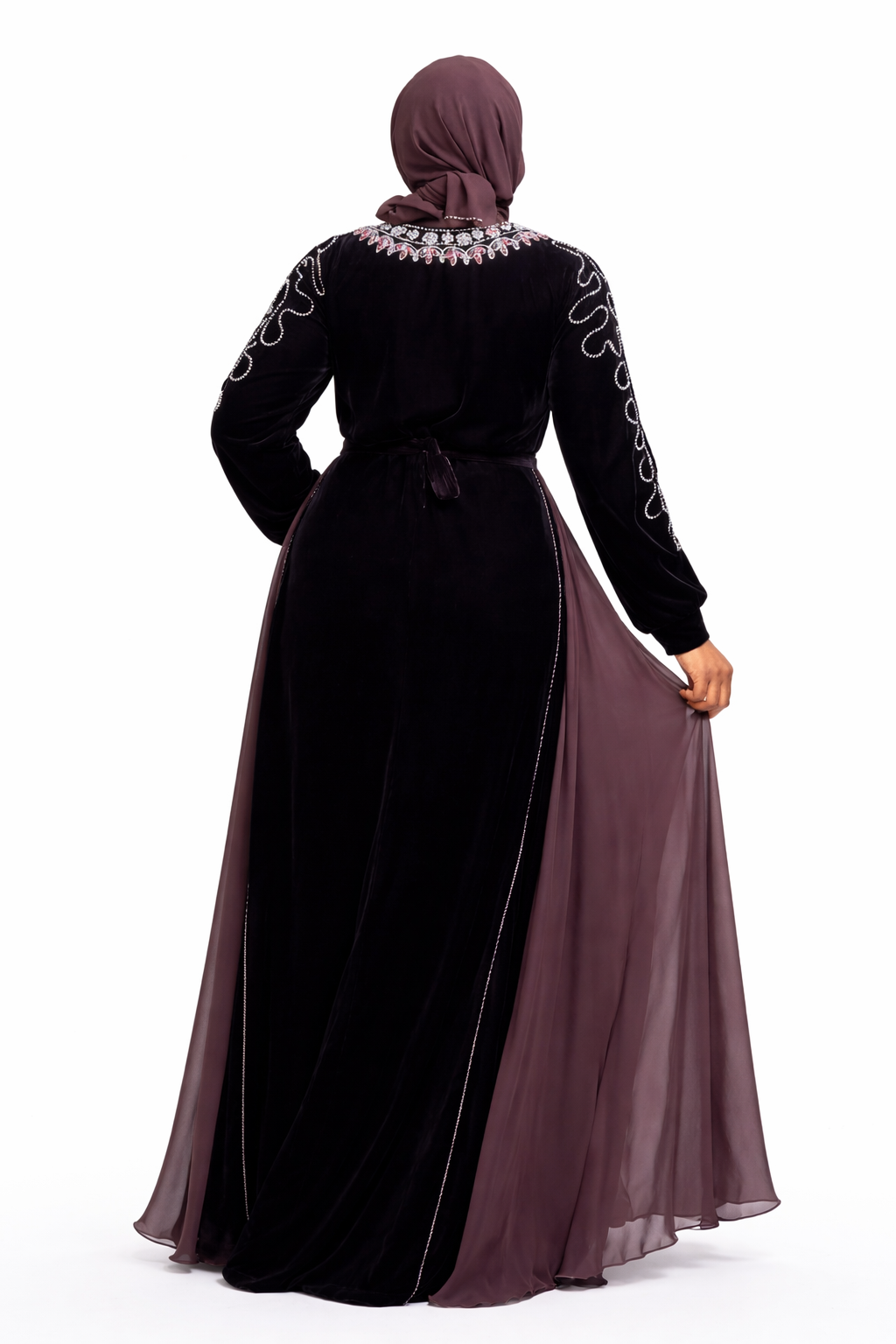 Luxe Embellished Velvet Dress