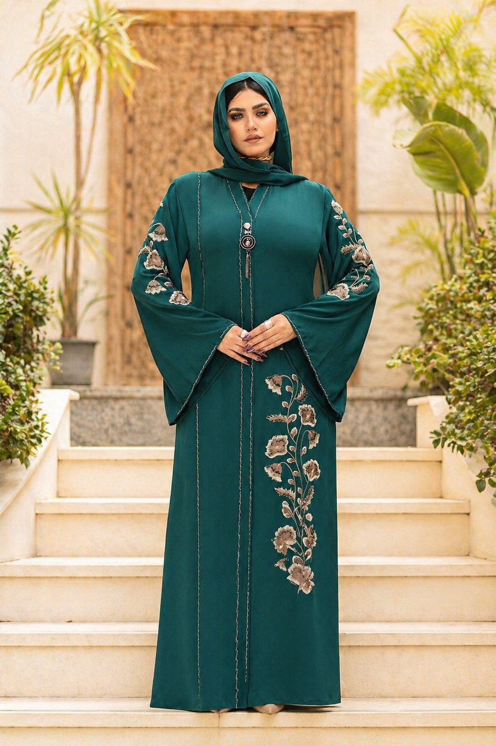 Zeerah Embroidered Abaya