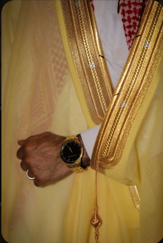 OVERCOAT ARAB CHAMPAGNE BISHT CLOAK - Arewa Collections