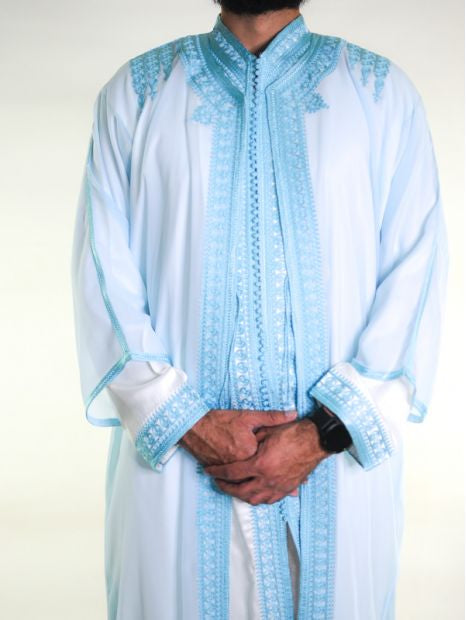 Royal Sky Blue Jabador - Arewa Collections
