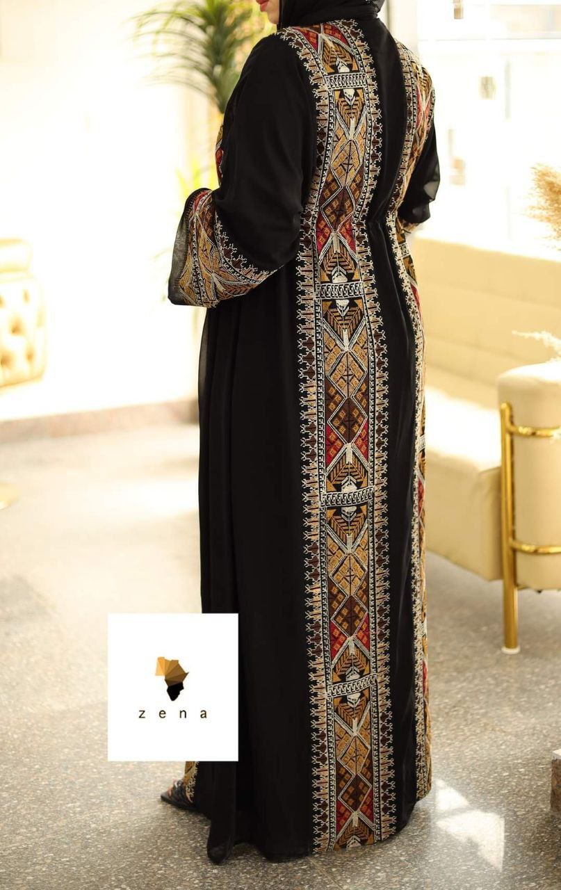 Four Piece Egyptian Embroidered Abaya - Arewa Collections