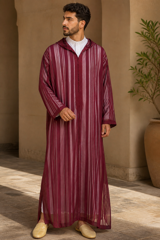 Handmade Sousdi Green Hooded See through Gandoura (Copy)
