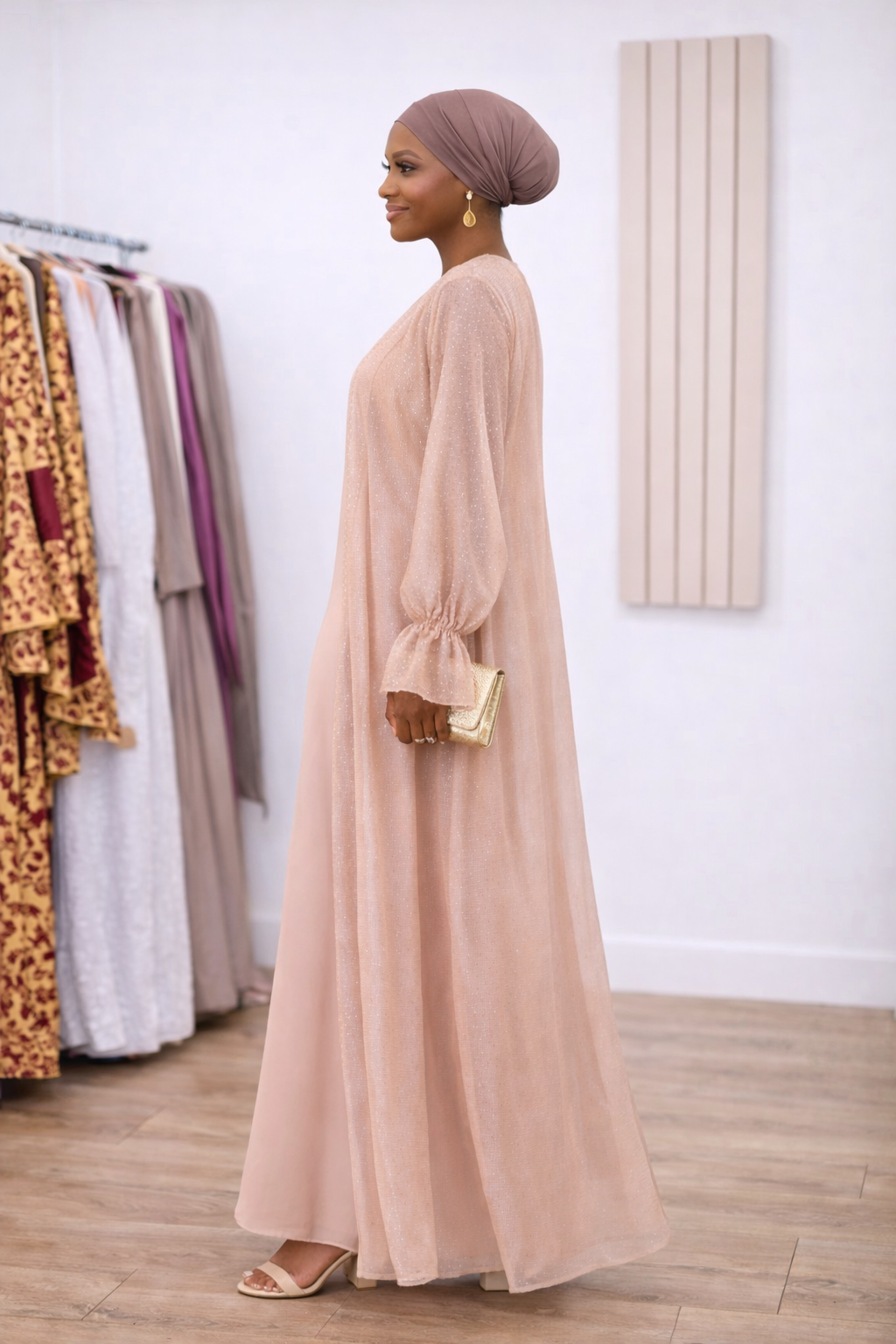 Two- Piece Shimmer Abaya