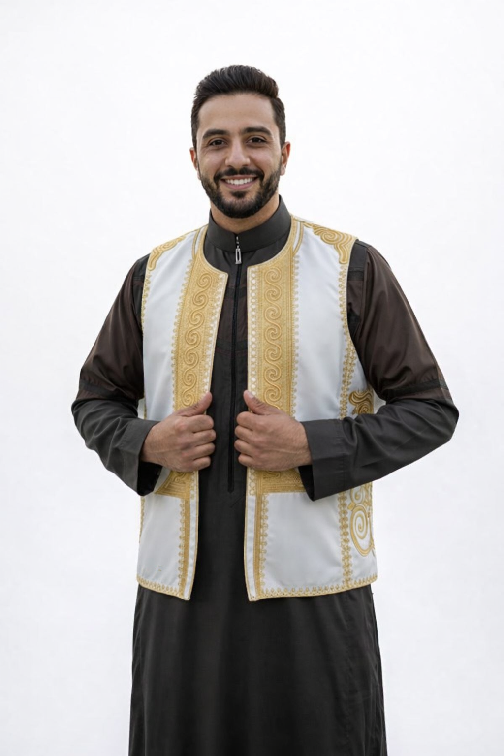 Luxury Men’s Traditional Embroidered Waistcoat| Elegant Cultural Wear