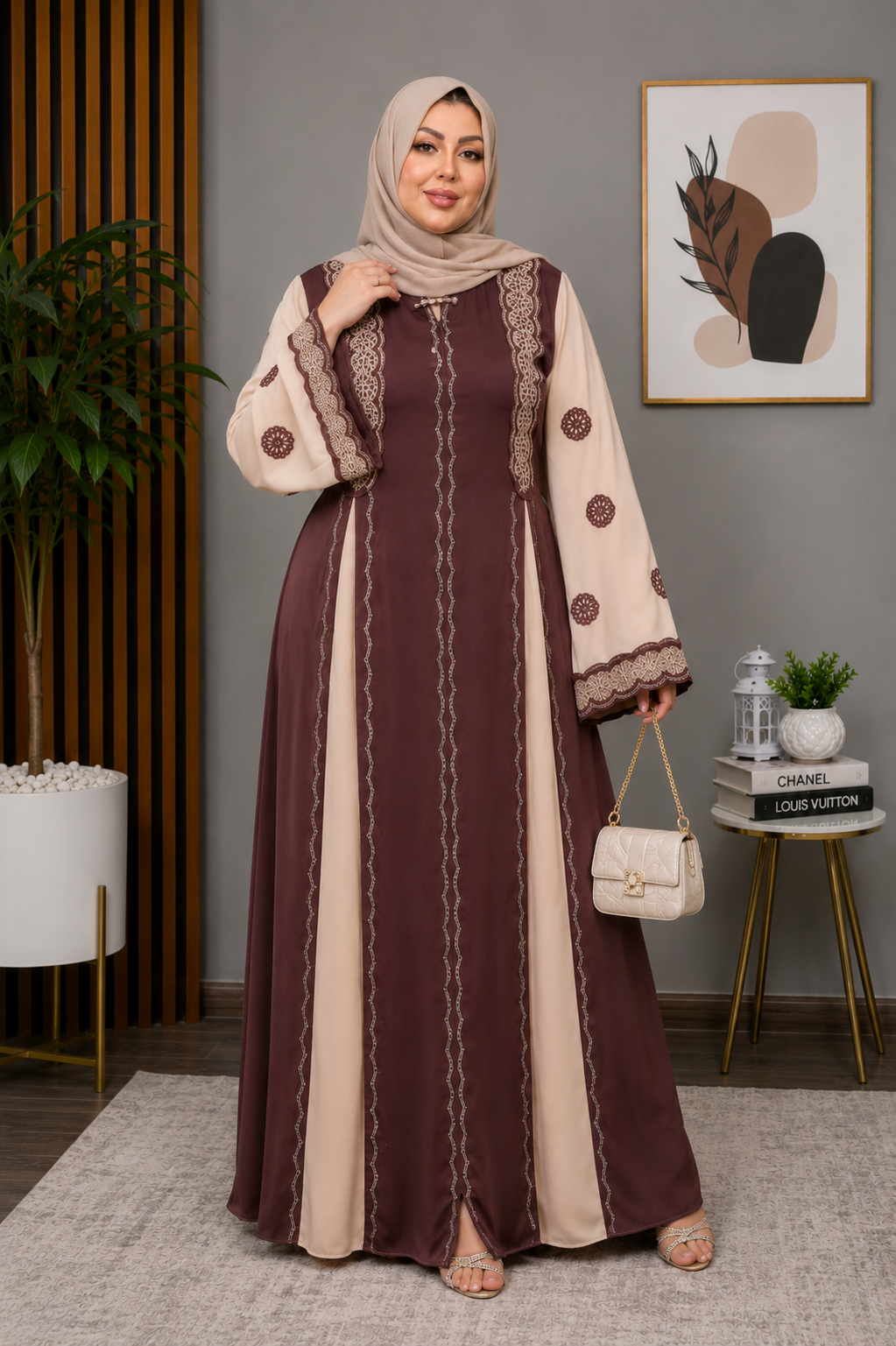 Reezah Brown Abaya