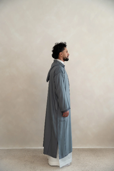 Men’s Traditional Slate Blue Moroccan Djellaba