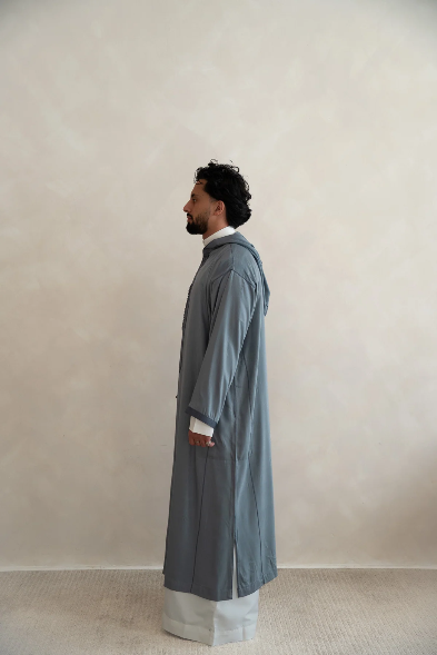Men’s Traditional Slate Blue Moroccan Djellaba