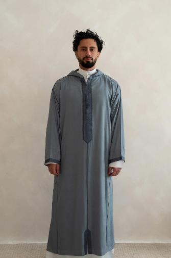 Men’s Traditional Slate Blue Moroccan Djellaba