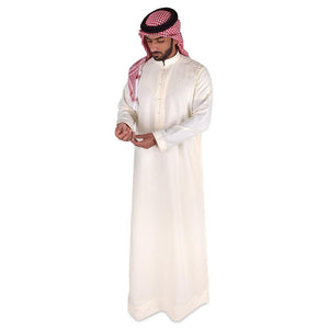 Cream Arab Bahraini Thobe - Arewa Collections