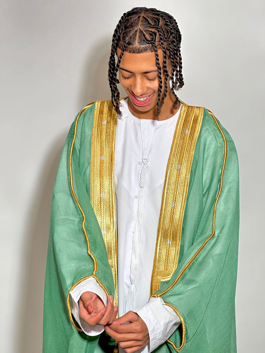 OVERCOAT ARAB APPLE GREEN BISHT CLOAK