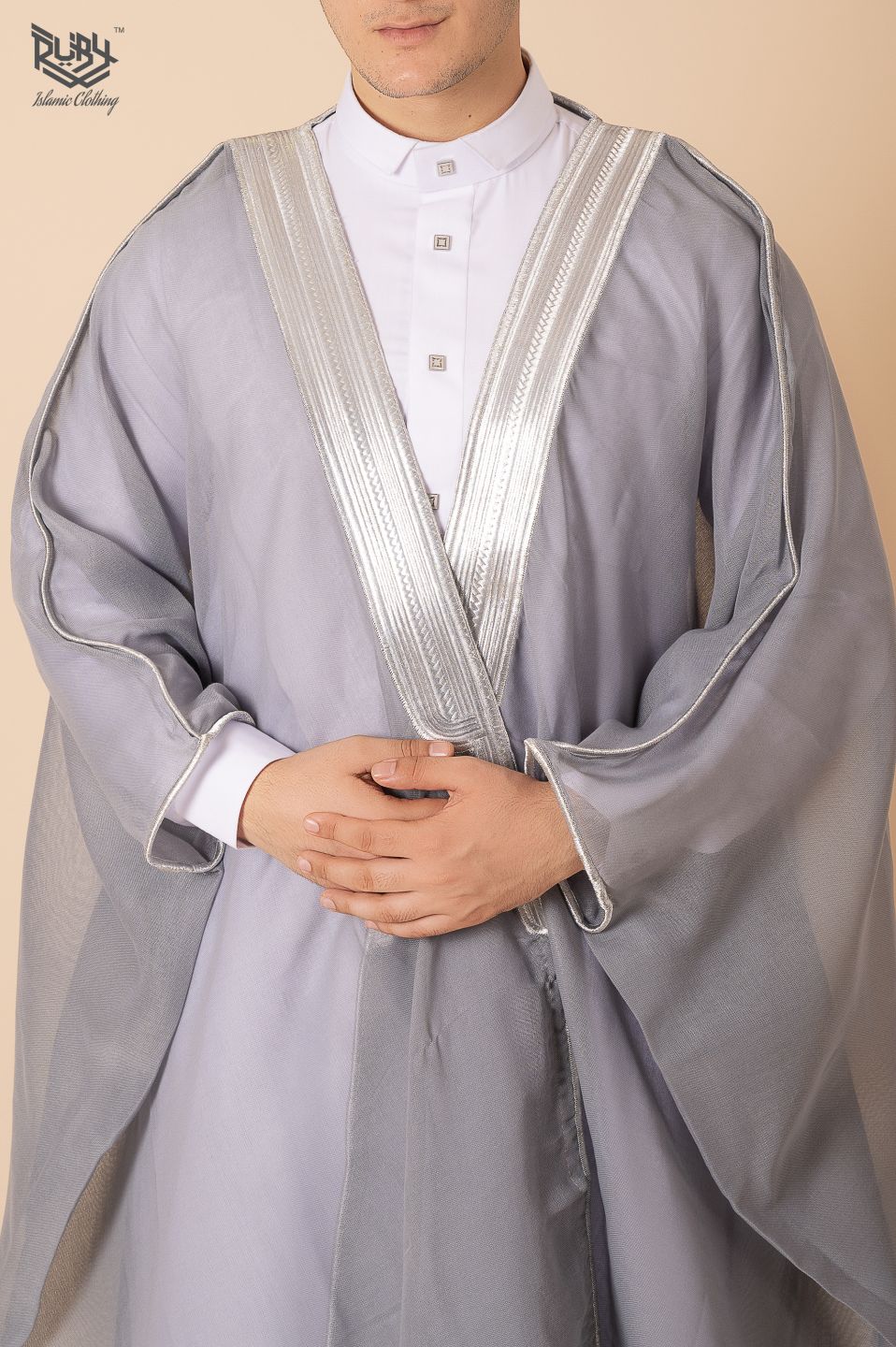 (Copy) OVERCOAT SAOUDI GREY SILVER BISHT CLOAK