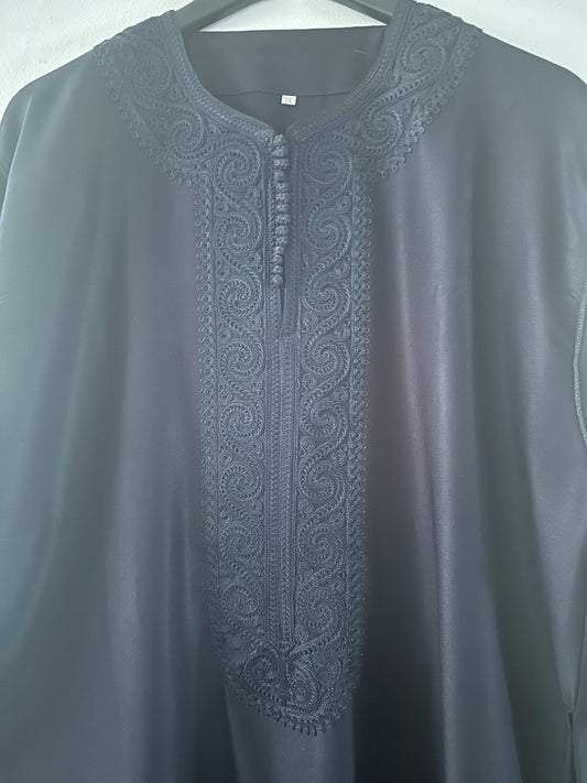 Tidah Cotton Blend Long Sleeve and Trousers Moroccan Caftan - Arewa Collections